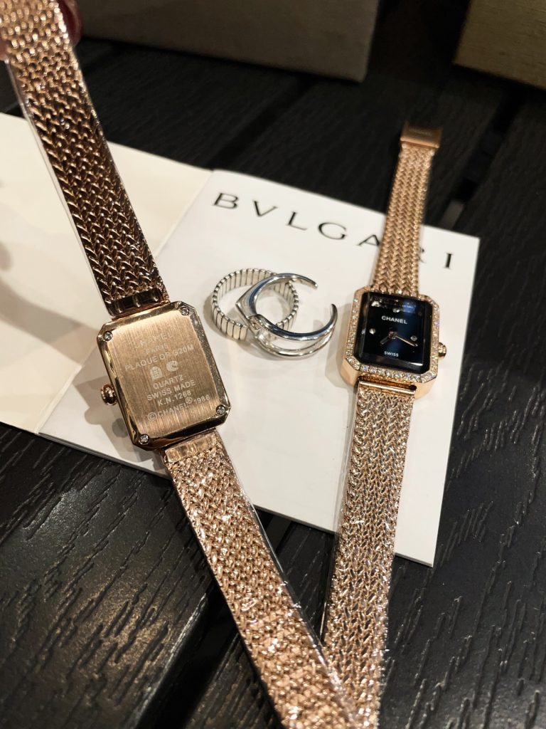 Chanel シャネル✨CHANEL プレミエール レディース 中古⌚️ 白蝶貝＆エナメル ダイヤモンド 21mm メタルメッシュ✨ - 画像 7