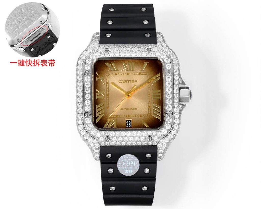 Cartier カルティエ✨Cartier✨ 高級時計 サントス 100 メンズ 自動巻き 人気モデル 💎 ⌚ 贈り物に最適 🎁 ラグジュアリー 腕時計 💝 - 画像 2