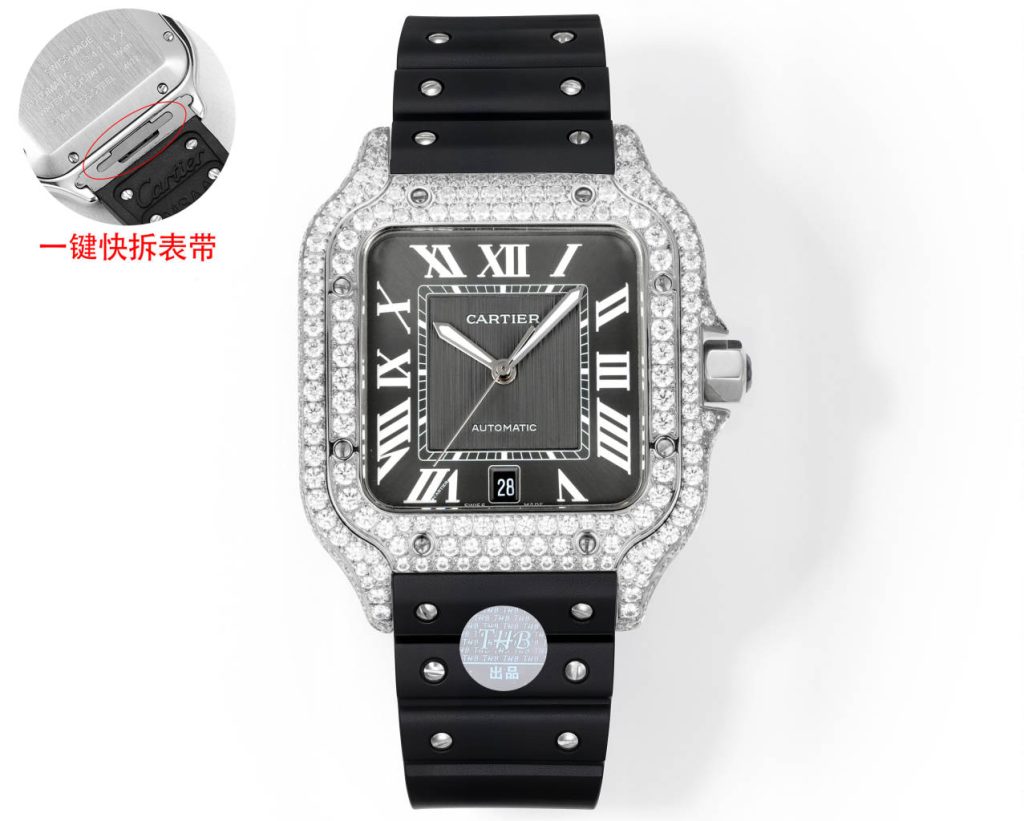 Cartier カルティエ✨Cartier✨ 高級時計 サントス 100 メンズ 自動巻き 人気モデル 💎 ⌚ 贈り物に最適 🎁 ラグジュアリー 腕時計 💝 - 画像 4
