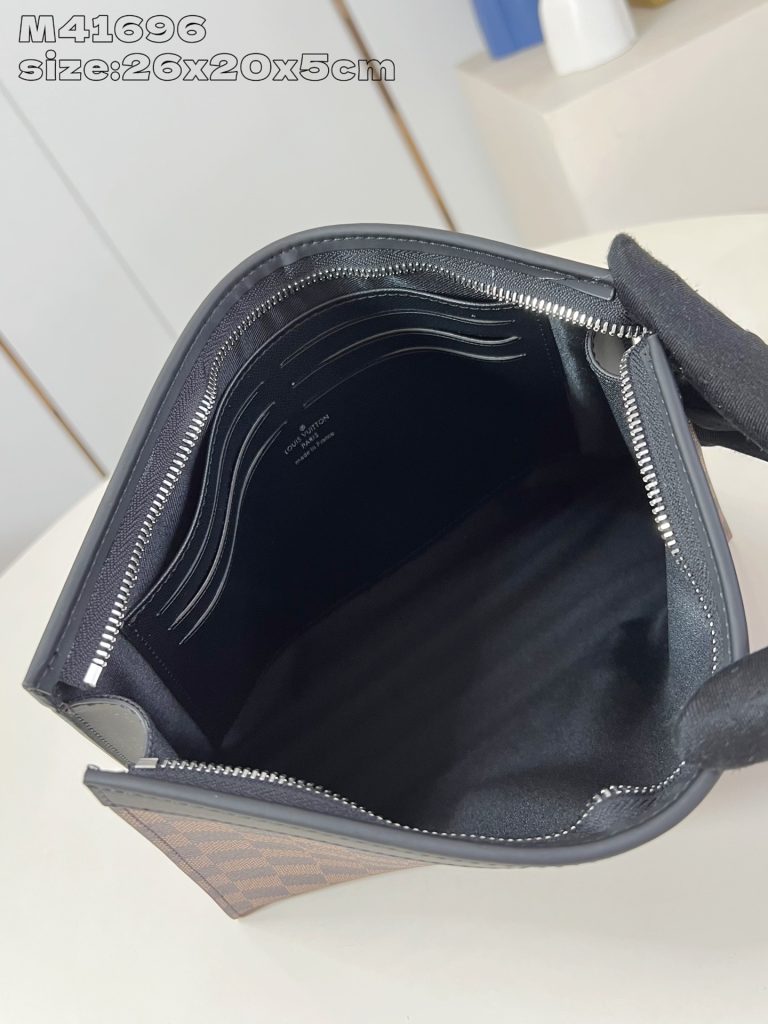 【ルイヴィトン】ポシェット ボヤージュ MM ダミエグラフィット トランク型収納 上質なコーティングキャンバス 高級感のある逸品 - 画像 8