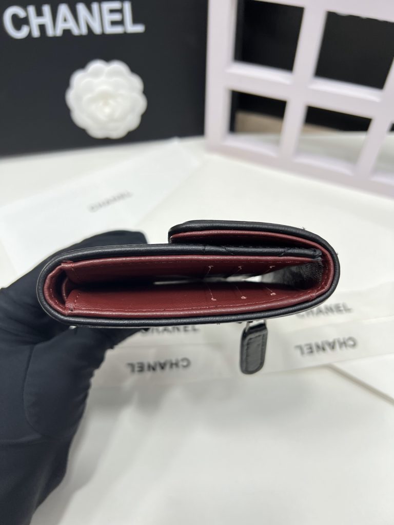【シャネル】キャビアスキン 長財布 ココマーク金具 上品で高級感あふれるレディースウォレット - 画像 5