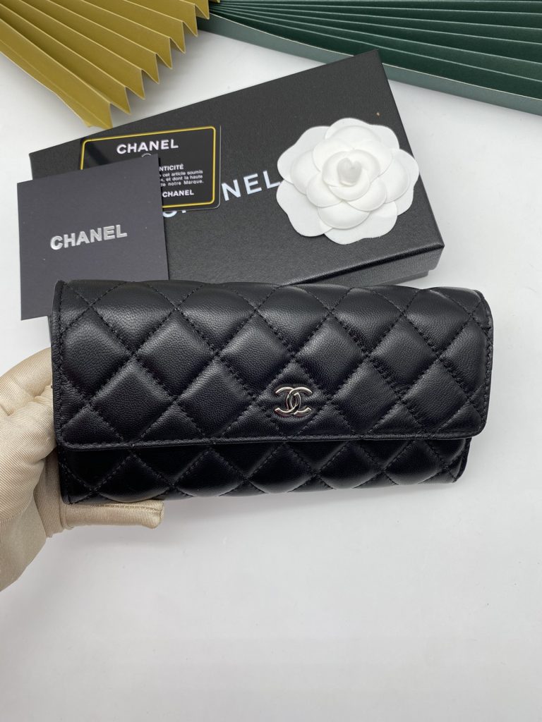 【シャネル】キャビアスキン 長財布 ココマーク金具 ブラック 上品で実用的なレディースウォレット - 画像 5