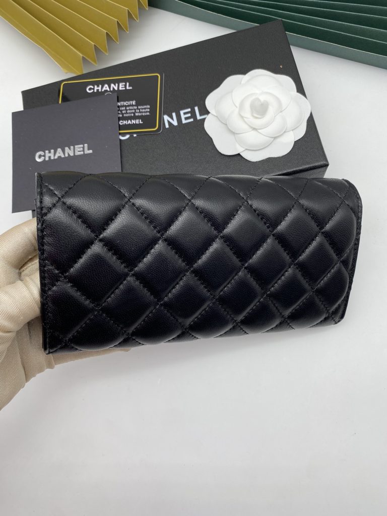 【シャネル】キャビアスキン 長財布 ココマーク金具 ブラック 上品で実用的なレディースウォレット - 画像 7