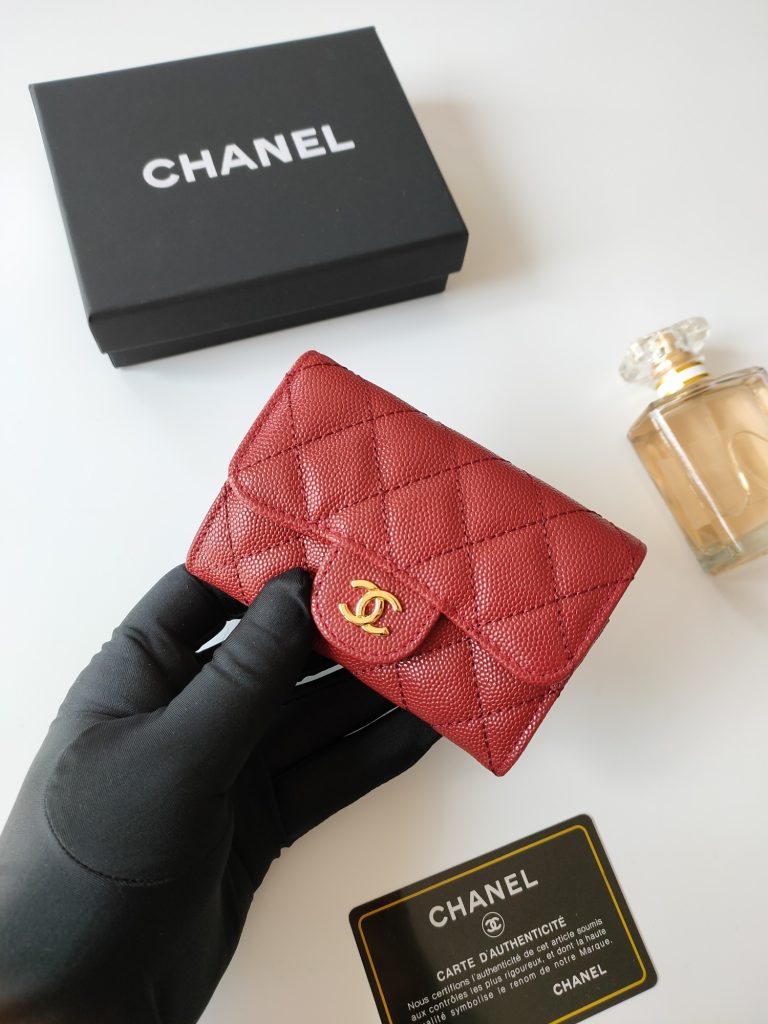 【シャネル】キャビアスキン 長財布 ココマーク金具 上品なブラック レディースウォレット - 画像 4