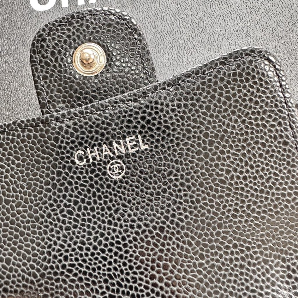 【シャネル】キャビアスキン 長財布 ココマーク金具 上品で実用的なレディースウォレット - 画像 8