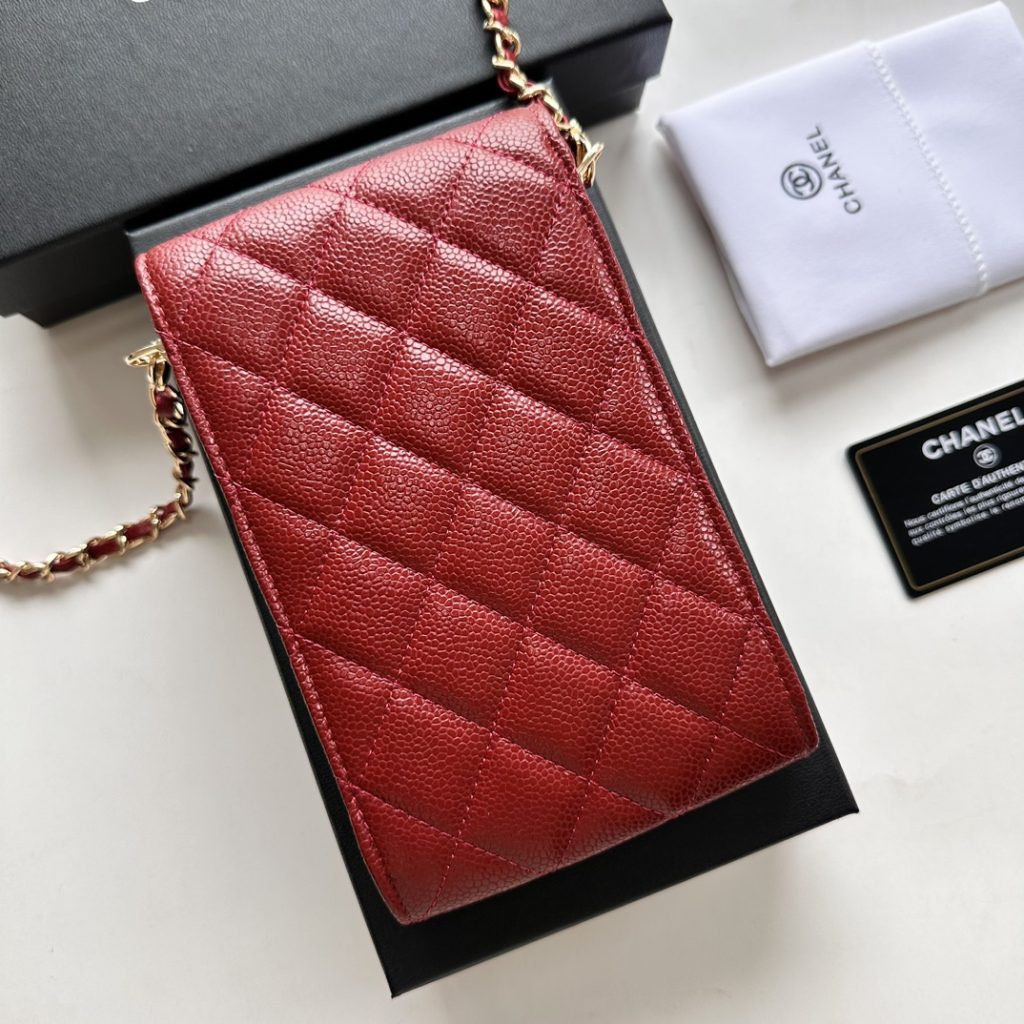 【シャネル】キャビアスキン トリプリーツウォレット ココマーク金具 上品なブラックの長財布 - 画像 6