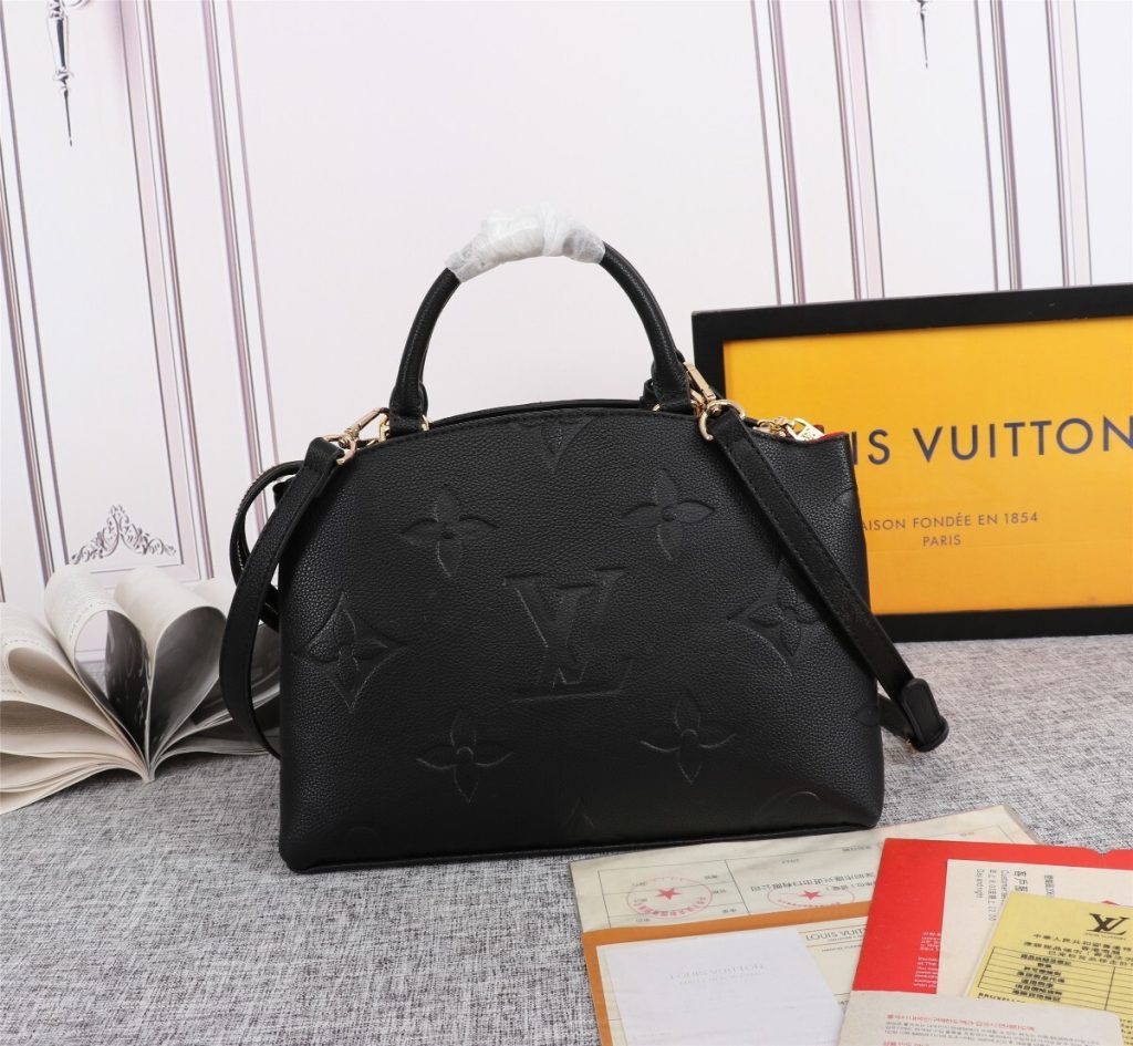 ヴィトンバッグ　Louis Vuitton☆PETIT PALAIS　ハンドバッグ　モノグラム　アンプラント　レザー　4色選択可 - 画像 6