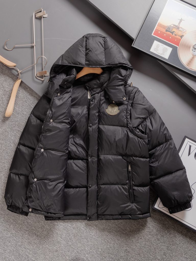 Monclerモンクレール ダウンジャケット 黒 2way 脱着可能 保温性抜群 - 画像 5