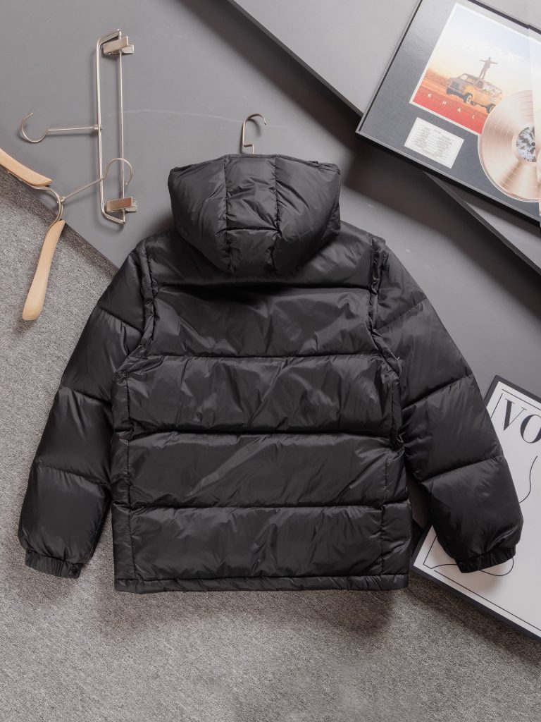Monclerモンクレール ダウンジャケット 黒 2way 脱着可能 保温性抜群 - 画像 6