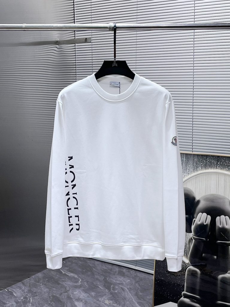 Monclerモンクレール ロゴスウェットシャツ 2色展開 男用 ロングスリーブ 半袖 ジャンパー ファッションアイテム - 画像 2