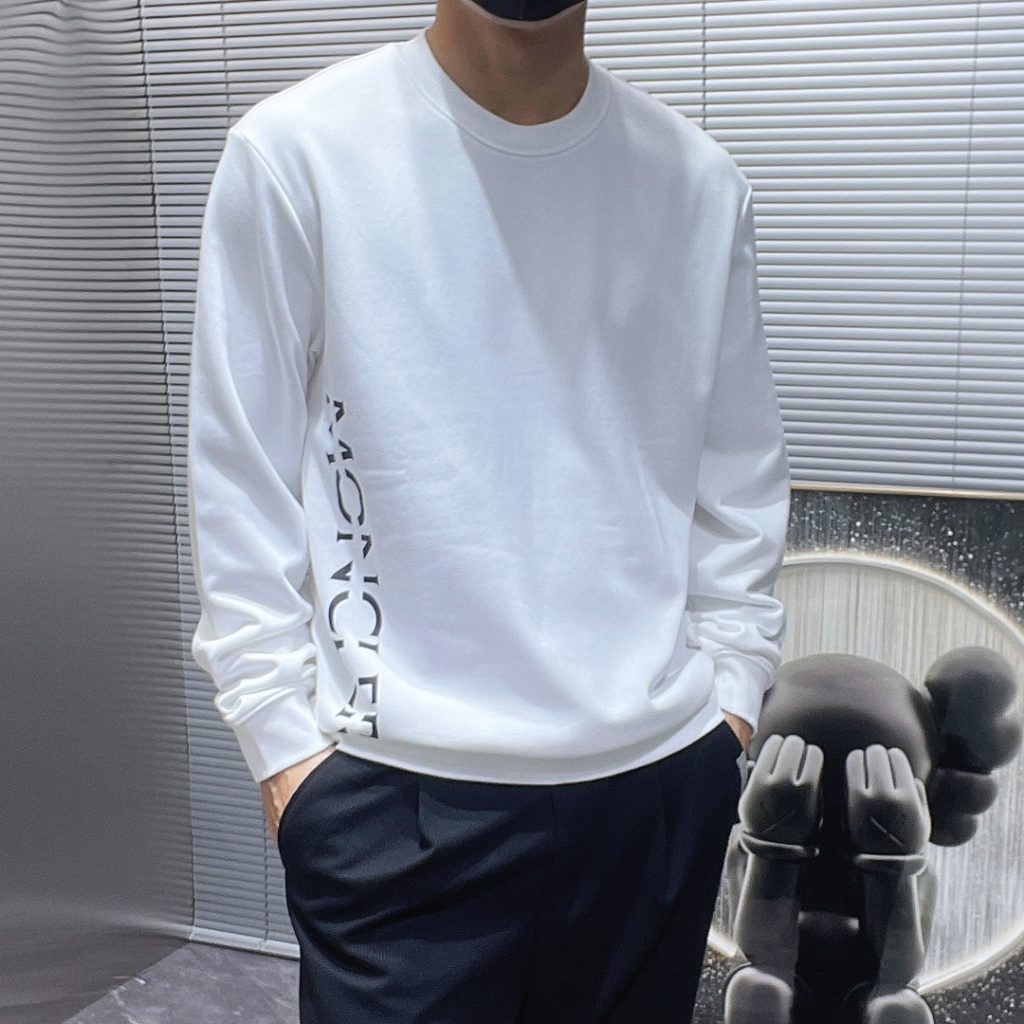 Monclerモンクレール ロゴスウェットシャツ 2色展開 男用 ロングスリーブ 半袖 ジャンパー ファッションアイテム - 画像 4