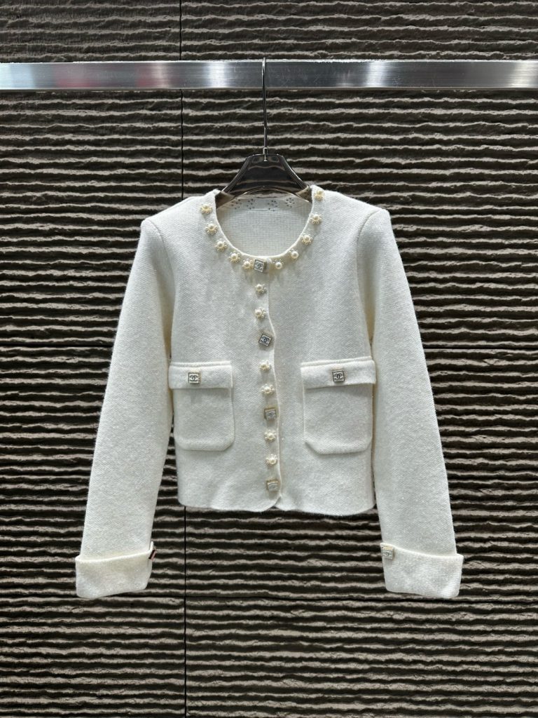 シャネル レディース カーディガン 2色入 紳士風デザイン 通勤用 ファッションアイテム - 画像 5