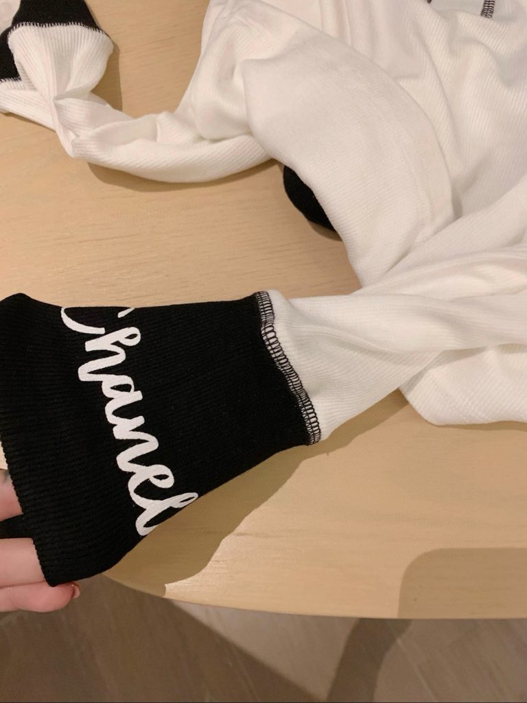 シャネルCHANEL ロングスリーブ ポロシャツ ホワイト/ブラック 2色入 - 画像 8
