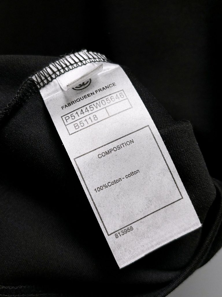 シャネル レディース 半袖 ロゴプリント ブラック 100%コットン 綿100% 半袖Tシャツ 02093 - 画像 2