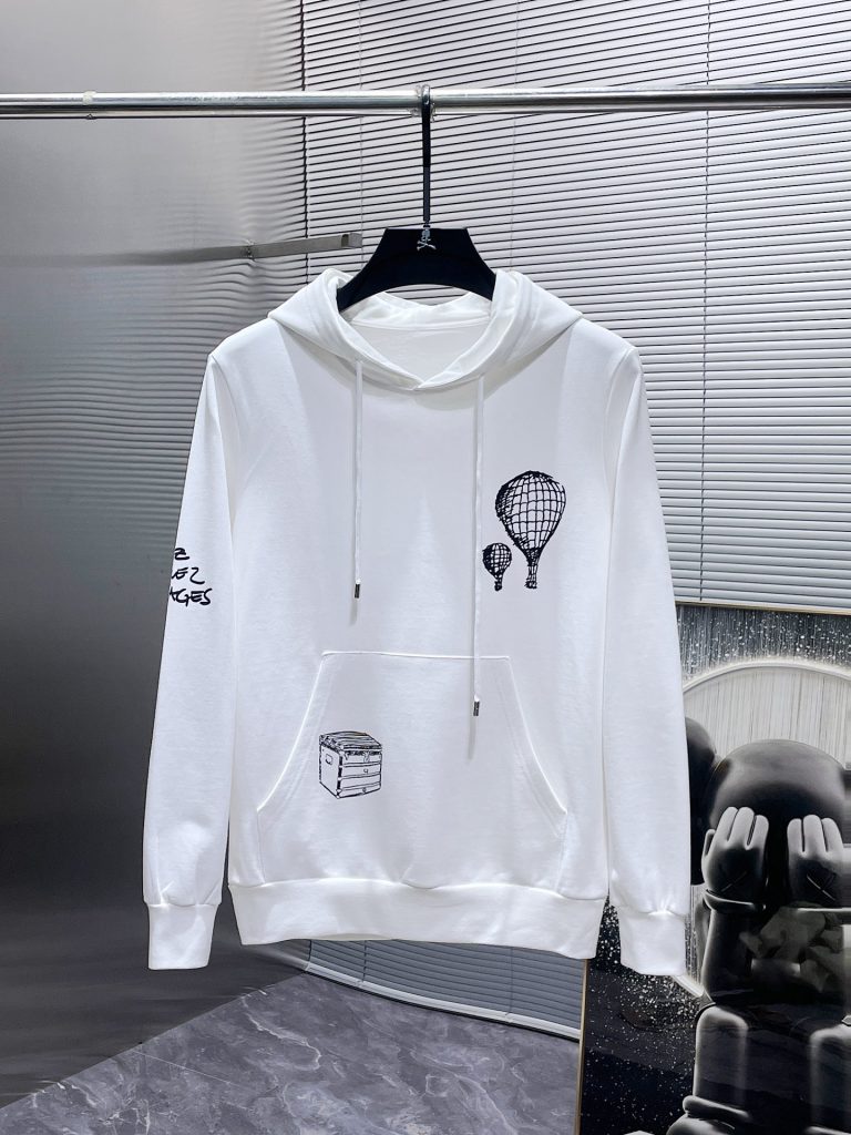 ローファー風デザインのLOUIS VUITTON パーカー 2色入 保温性抜群 - 画像 2