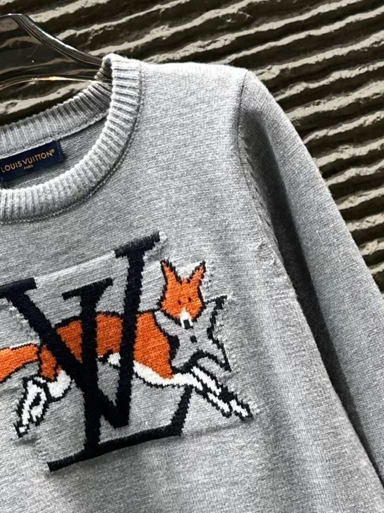 Louis Vuittonルイヴィトン ロゴ フォックス ニットセーター 灰色 1色 - 画像 2