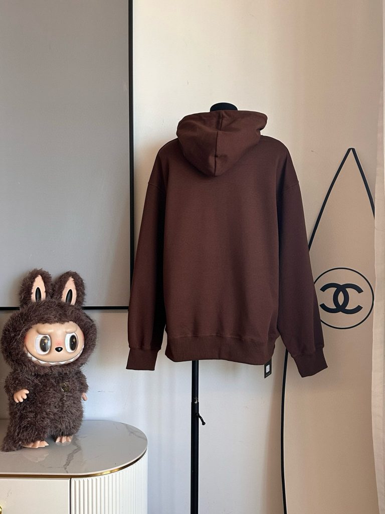 Louis Vuittonルイヴィトン ブラウン フード付きスウェットシャツ メンズ レディース 2色入 - 画像 2