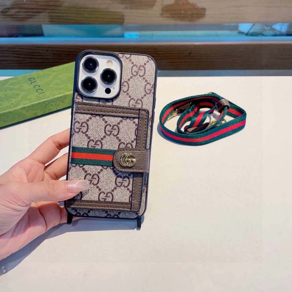 iPhoneケースGUCCI メンズ ポーチ付きスマホケース 4色入 🎁 - 画像 4