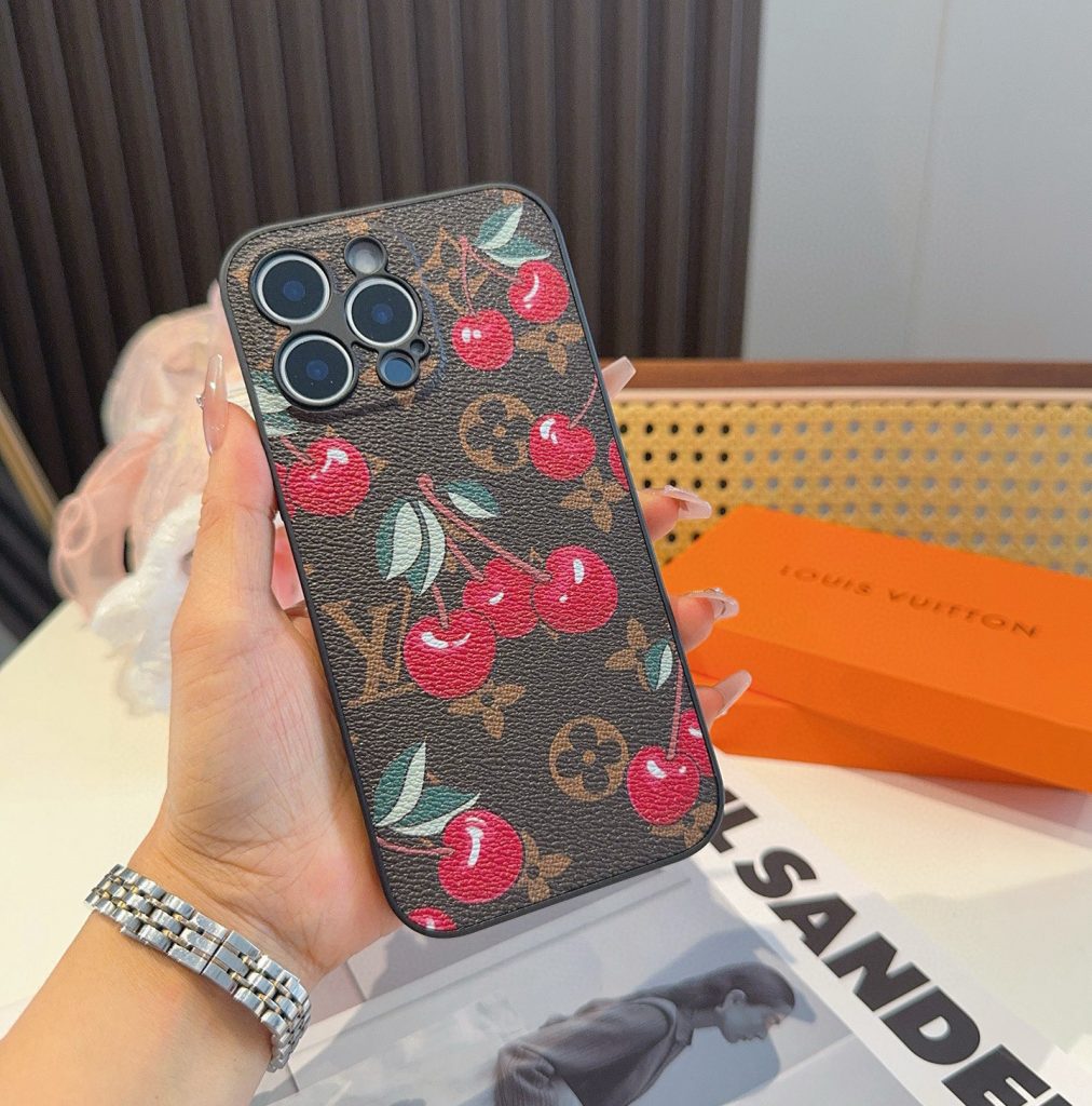 iPhoneケースルイヴィトン風 チェリー柄 スマホケース 3色入 🍒 - 画像 7