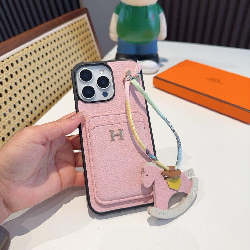 iPhoneケースエルメス ロックアップ ピンク 2色入 🐎 - 画像 3