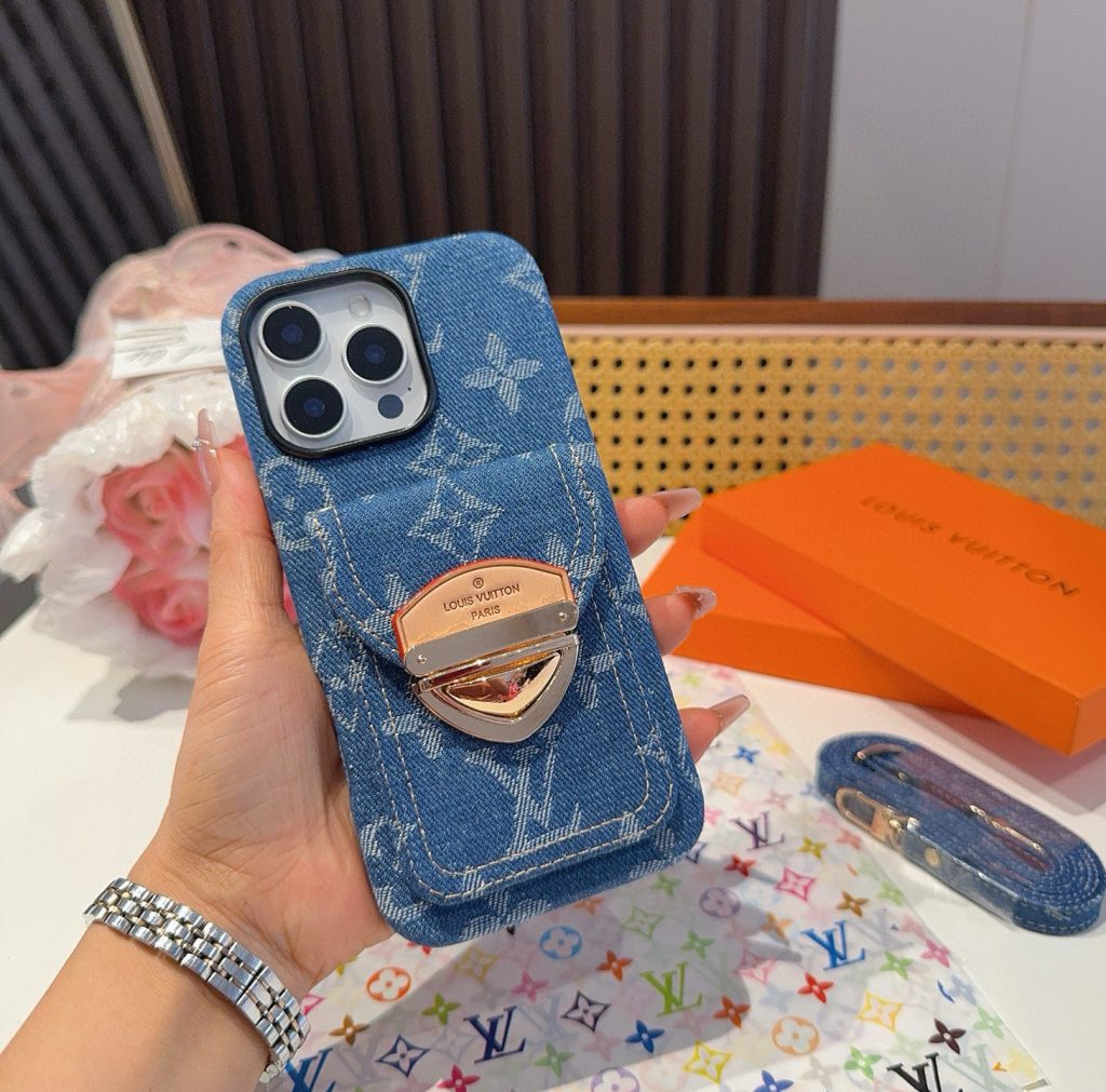 iPhoneケースルイ・ヴィトン風 デニムスマホケース 2色入 📱 - 画像 3