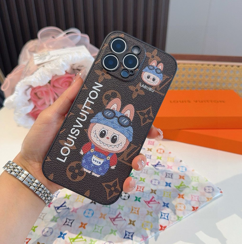 iPhoneケースルイヴィトン ロゴ ポップなキャラクター iPhoneケース 🐰 - 画像 6