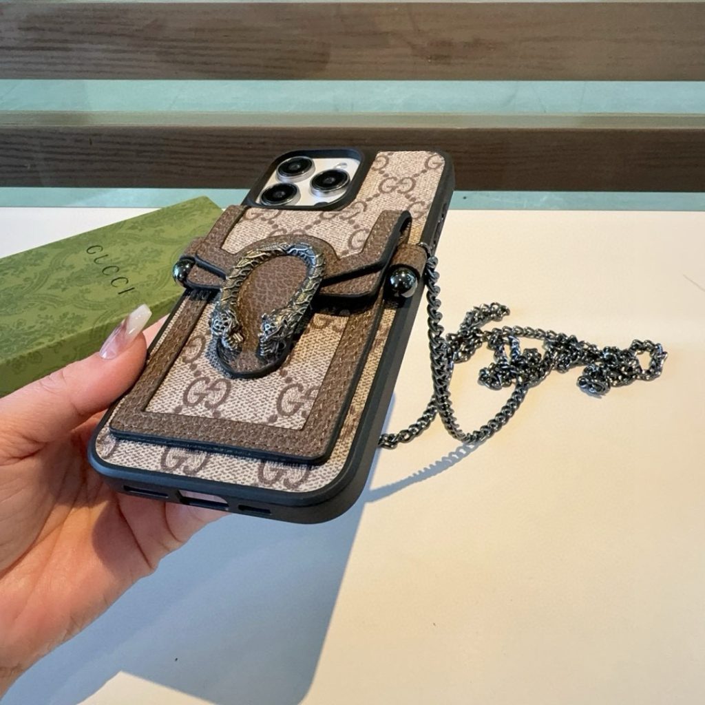 iPhoneケースGUCCI バッグ型スマホケース ショルダー 2色入 🌸 - 画像 3