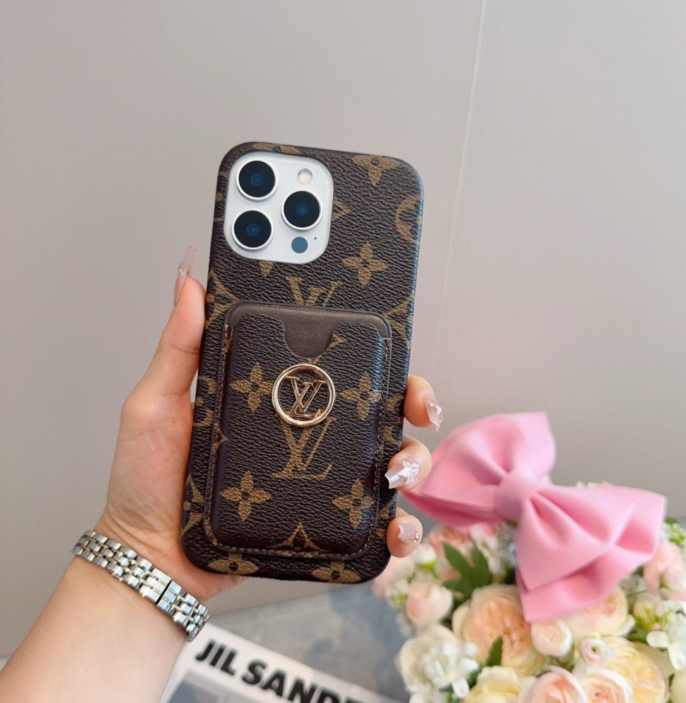 iPhoneケース✨LV モノグラム スマホケース 2色入 カード収納付き 保護ケース - 画像 2