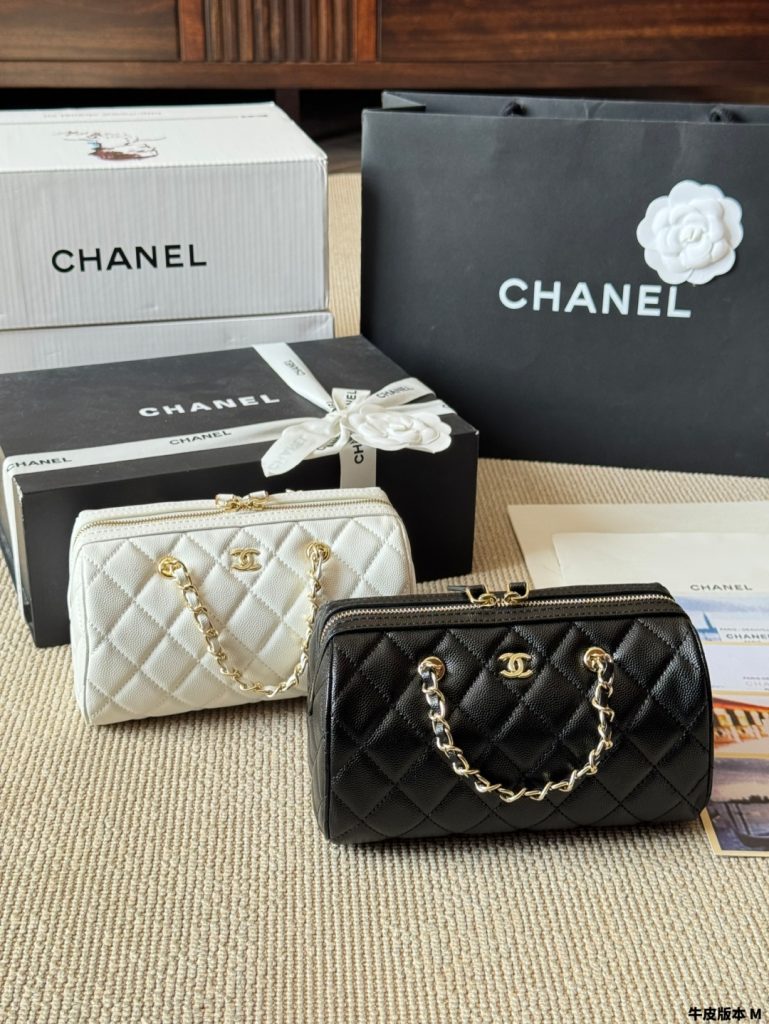 CHANEL シャネル ディケア ロングポシェット ショルダーバッグ ホワイト/ブラック2色入 - 画像 2