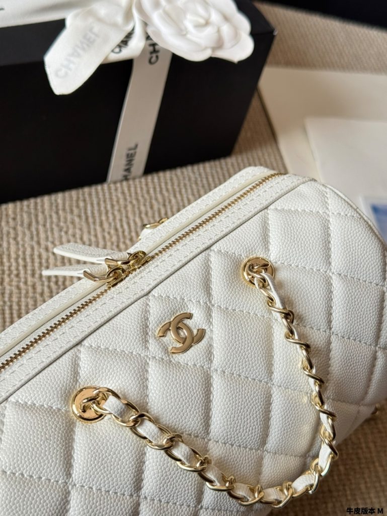 CHANEL シャネル ディケア ロングポシェット ショルダーバッグ ホワイト/ブラック2色入 - 画像 5