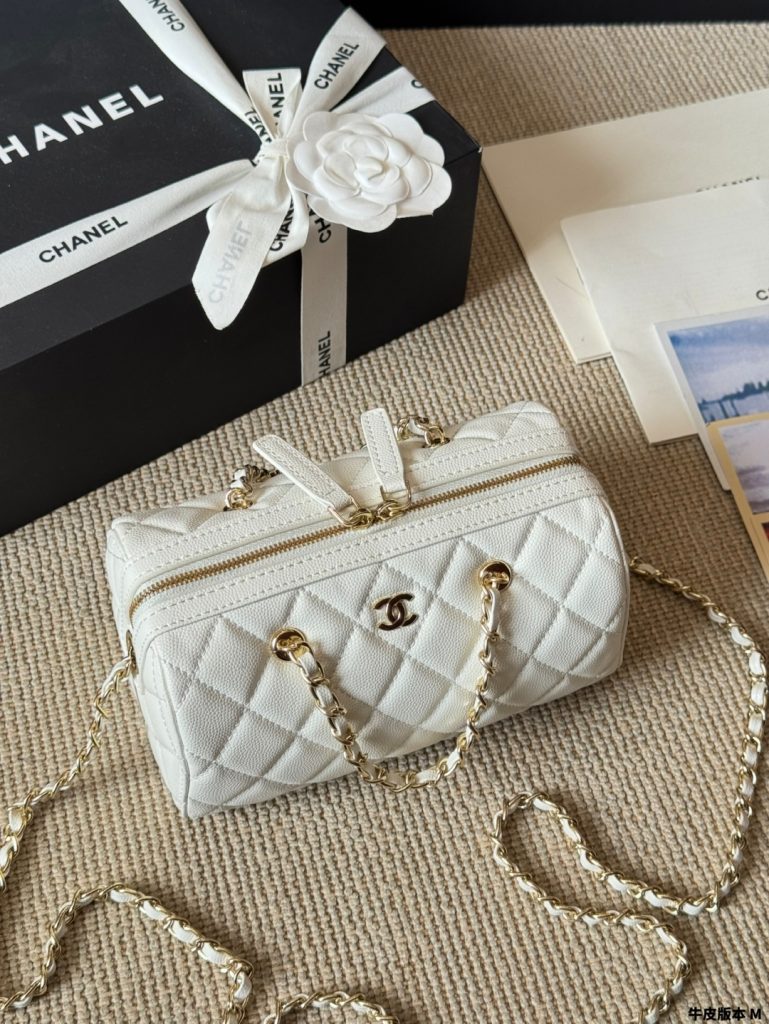 CHANEL シャネル ディケア ロングポシェット ショルダーバッグ ホワイト/ブラック2色入 - 画像 6