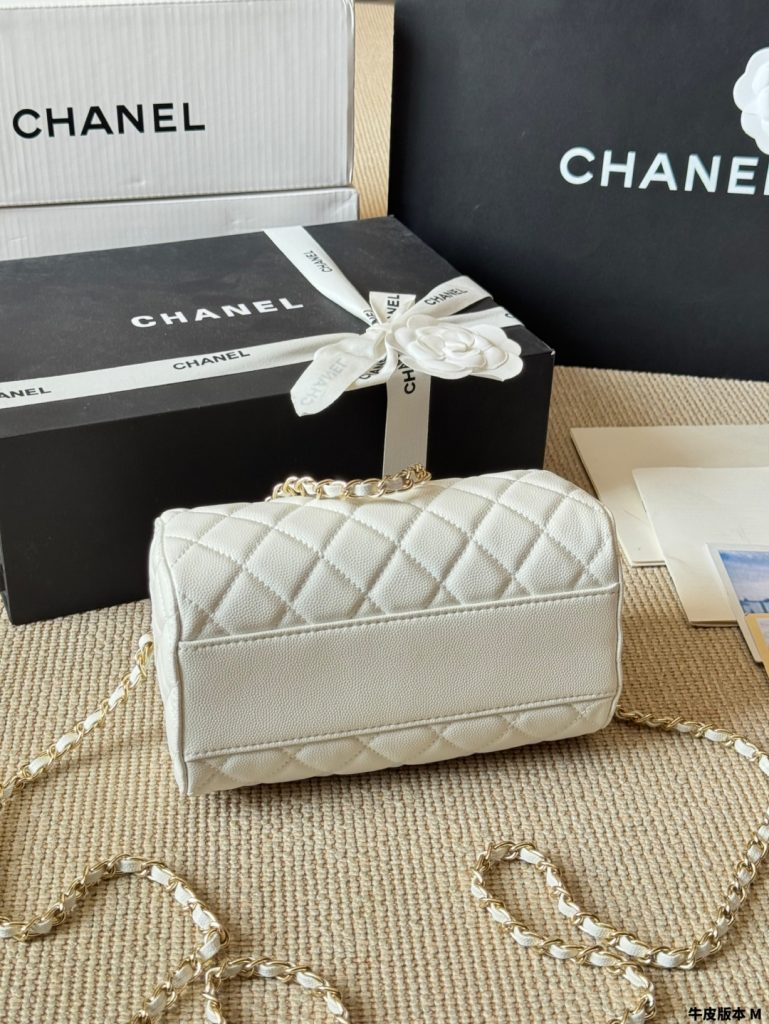 CHANEL シャネル ディケア ロングポシェット ショルダーバッグ ホワイト/ブラック2色入 - 画像 7