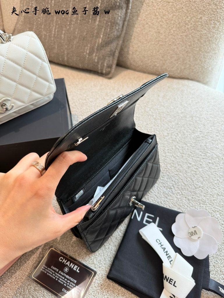 【CHANEL】定番 チェーンハンドバッグ 黒 ✨ - 画像 6