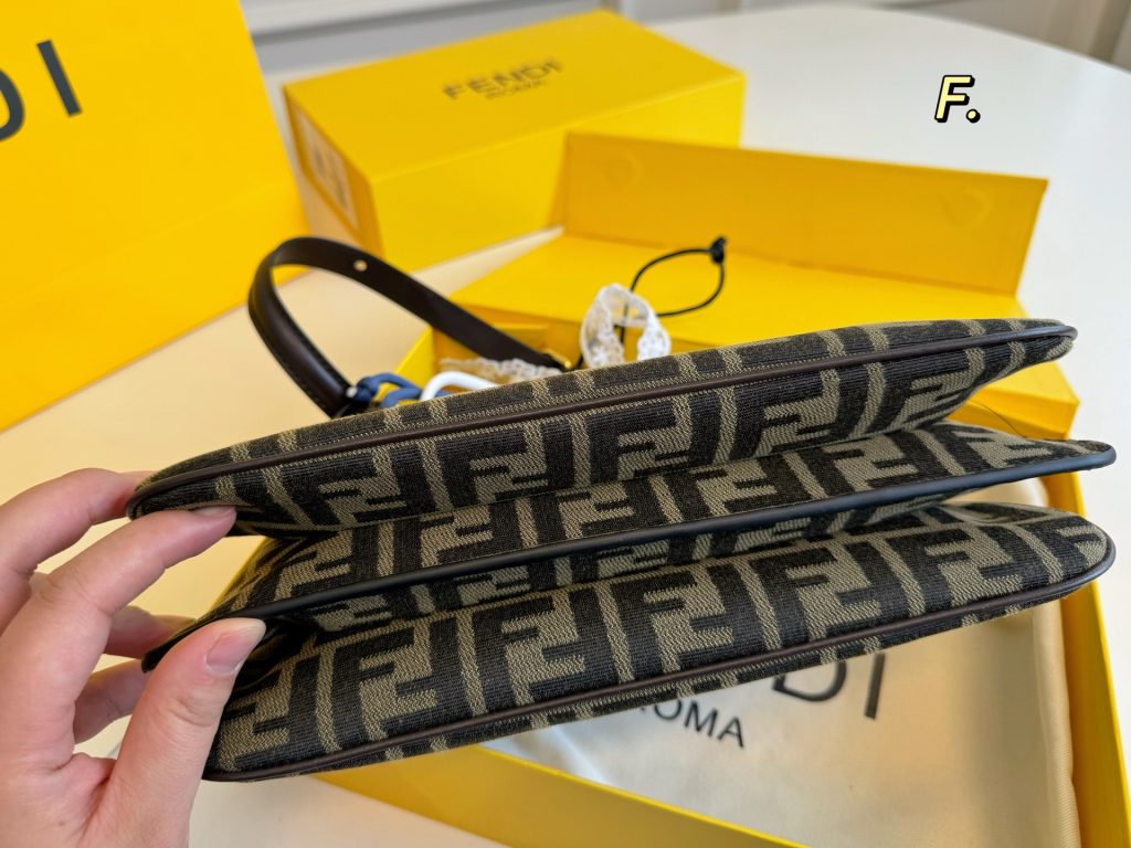 フェンディ ミニクラッチ ダミエ柄 ブラウン 3色入 🎂 - 画像 5