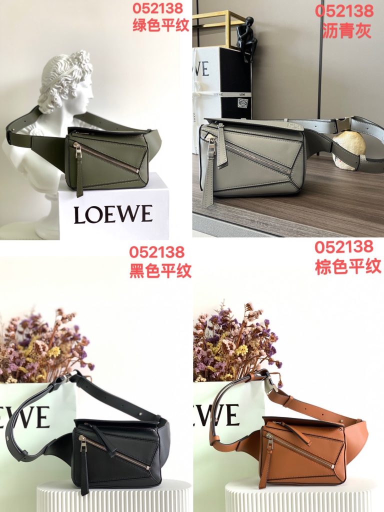 LOEWE 腰包 5色入 💼 イチゴ色、ブラック、ブラウン、グリーン、ネイビー - 画像 2