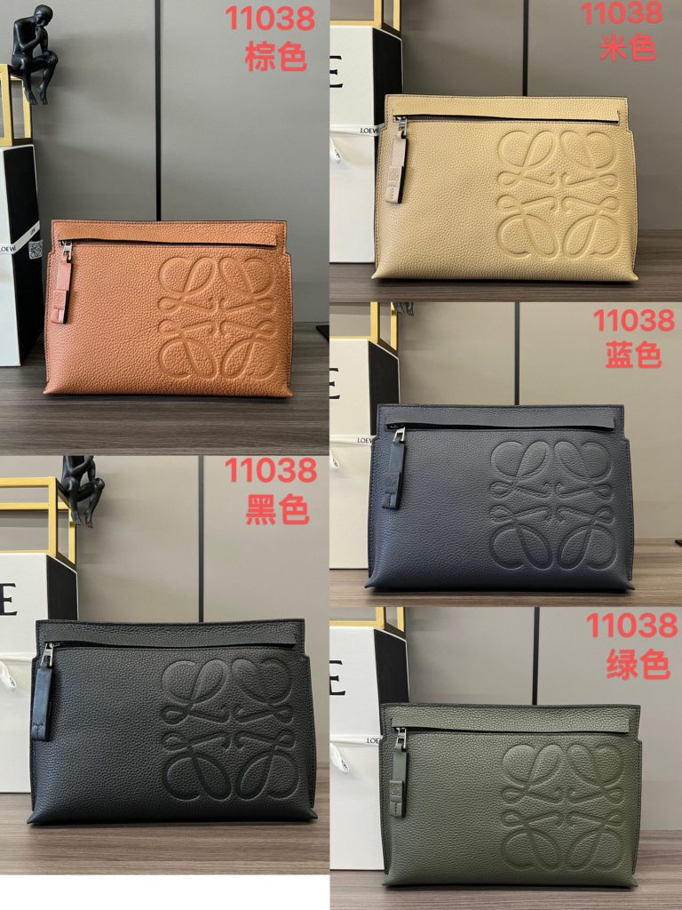 LOEWE 腰包 5色入 💼 イチゴ色、ブラック、ブラウン、グリーン、ネイビー - 画像 4
