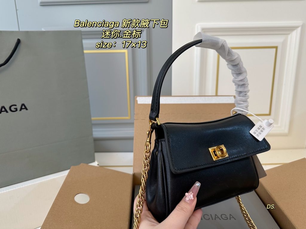 Balenciaga ミニ ミニ ブラック 17x13 ショルダーバッグ 🖤 - 画像 3