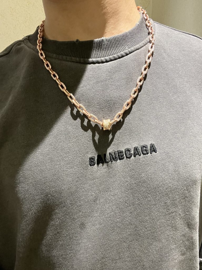 BVLGARI ネックレス 18Kローズゴールド ダイヤモンド チェーン 1本入 💎 - 画像 3