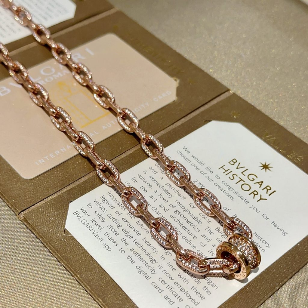 BVLGARI ネックレス 18Kローズゴールド ダイヤモンド チェーン 1本入 💎 - 画像 4