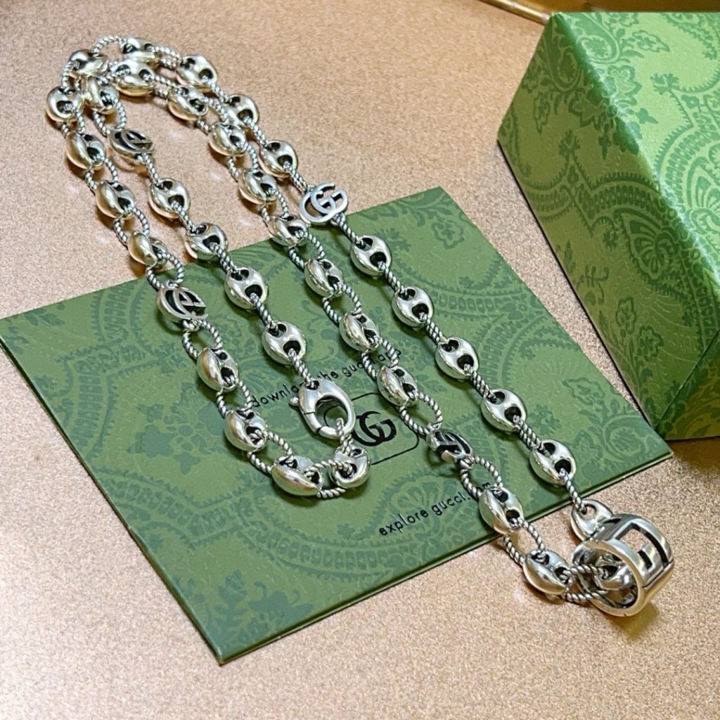 GUCCI ネックレス シルバー メタル 2way 色違い 2種類 2本セット 💎 - 画像 2