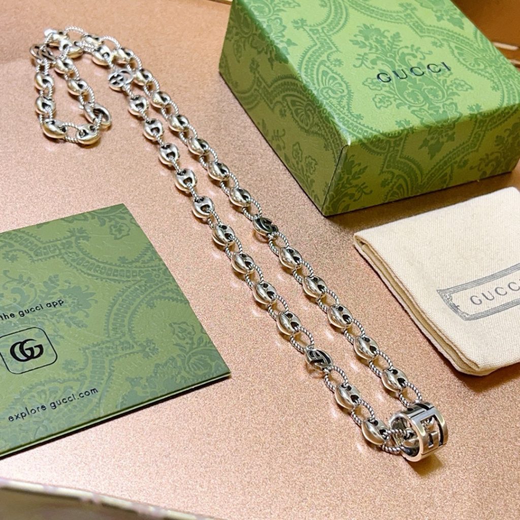 GUCCI ネックレス シルバー メタル 2way 色違い 2種類 2本セット 💎 - 画像 4