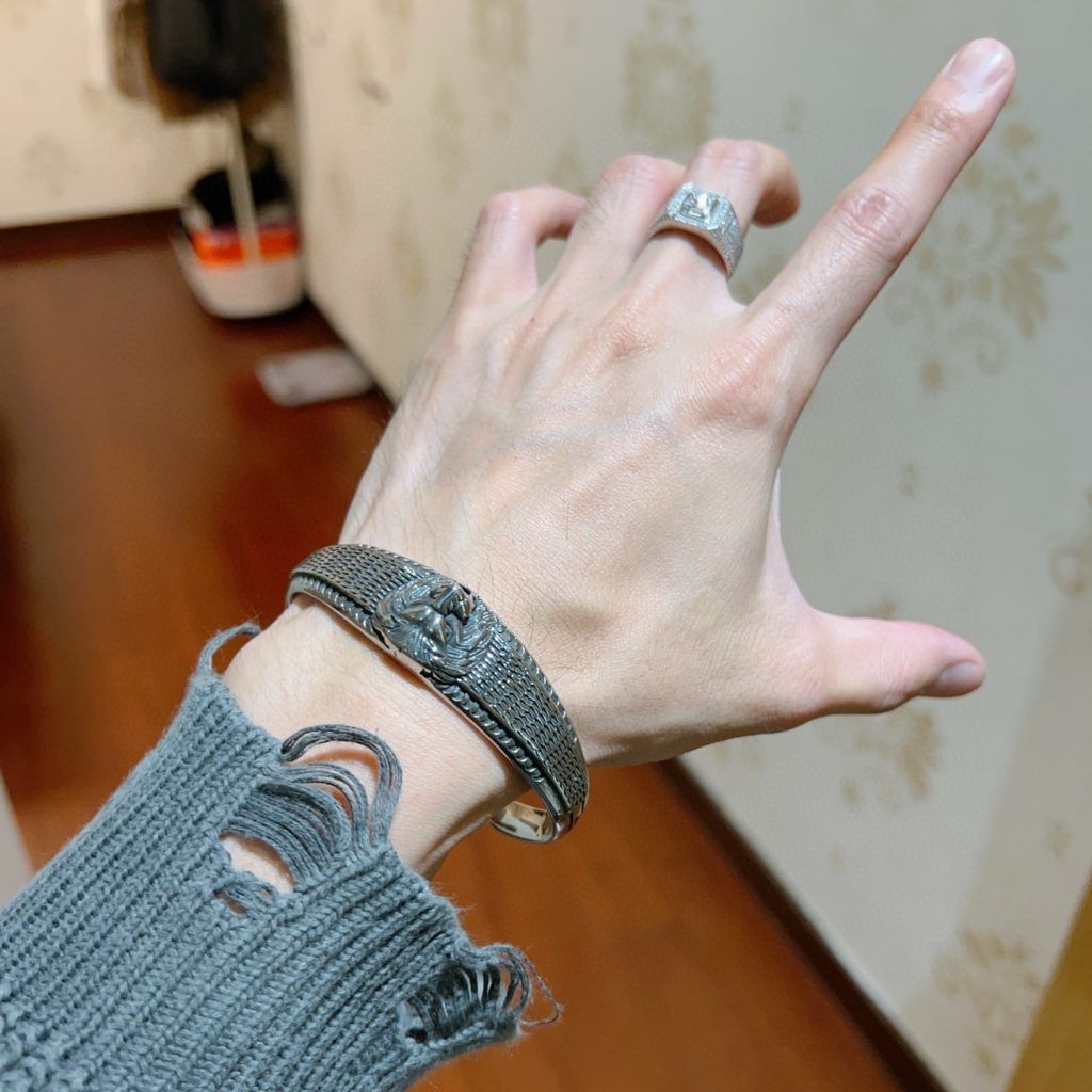 GUCCI リング メンズ メタル ブレスレット シルバー 1色入 💎 - 画像 6