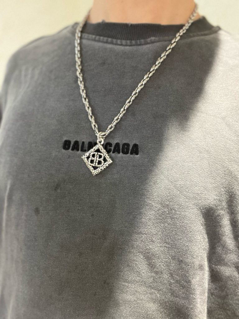 BALenciaga ネックレス メンズ シルバー 1色入 💎 - 画像 6