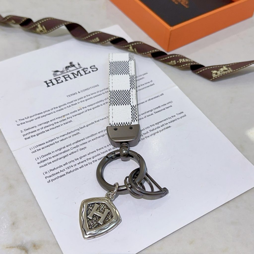 HERMES キーリング チェック柄 2色入 ✨ - 画像 6