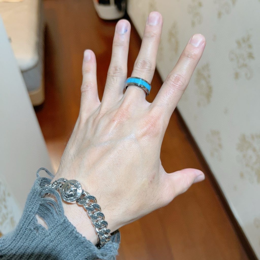 ブルガリ ブルーオニキス インレイ メンズリング 1色入 💎 - 画像 8