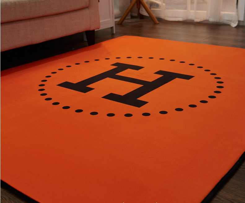 HERMES　エルメスカーペット/絨毯リビング　ラグマット　子供プレイマット　ウォッシャブル　滑り止め付洗える　選べる2種 - 画像 5