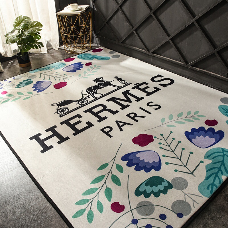 カーペット　エルメス/HERMES　絨毯じゅうたん　ラグマット　子供プレイマット　ウォッシャブル　吸水マット滑り止め付洗える - 画像 3
