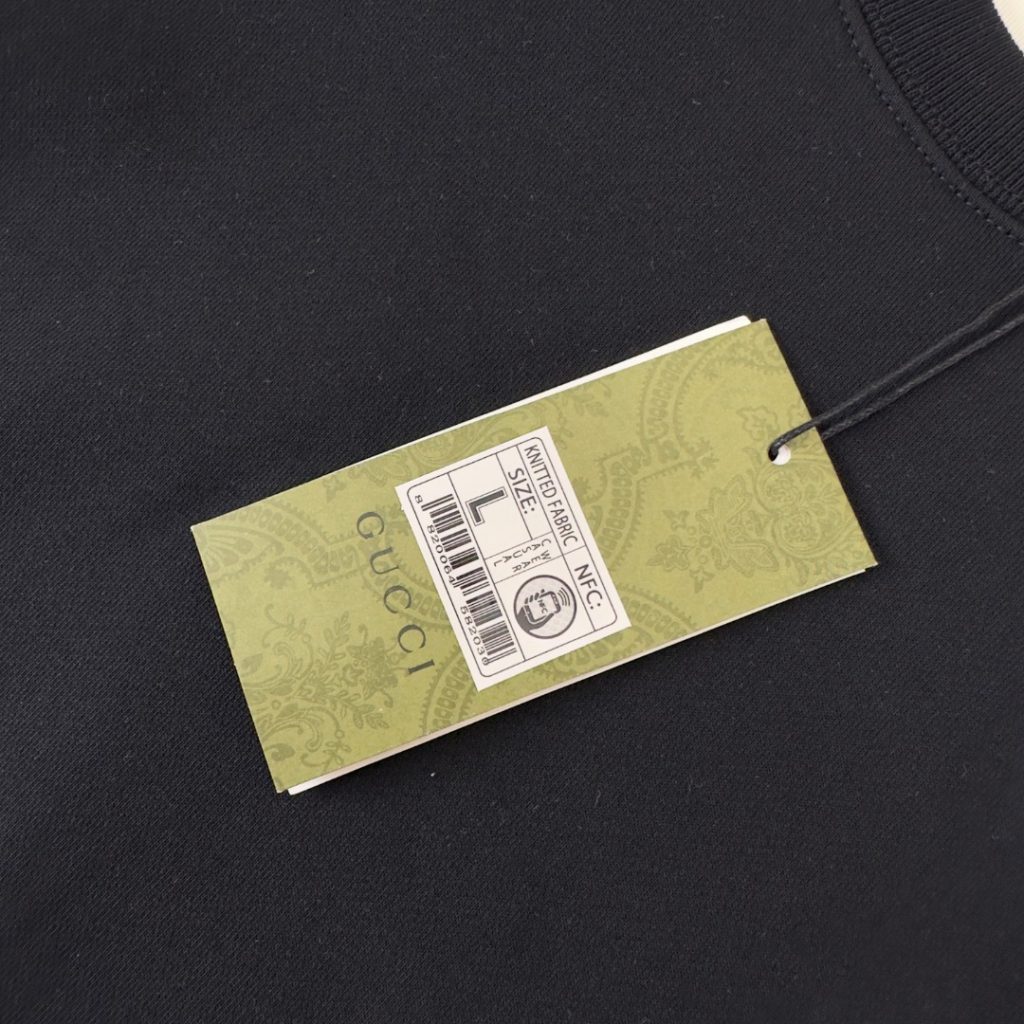 GUCCI グッチ ロゴ スウェットシャツ ブラック 1色 - 画像 7