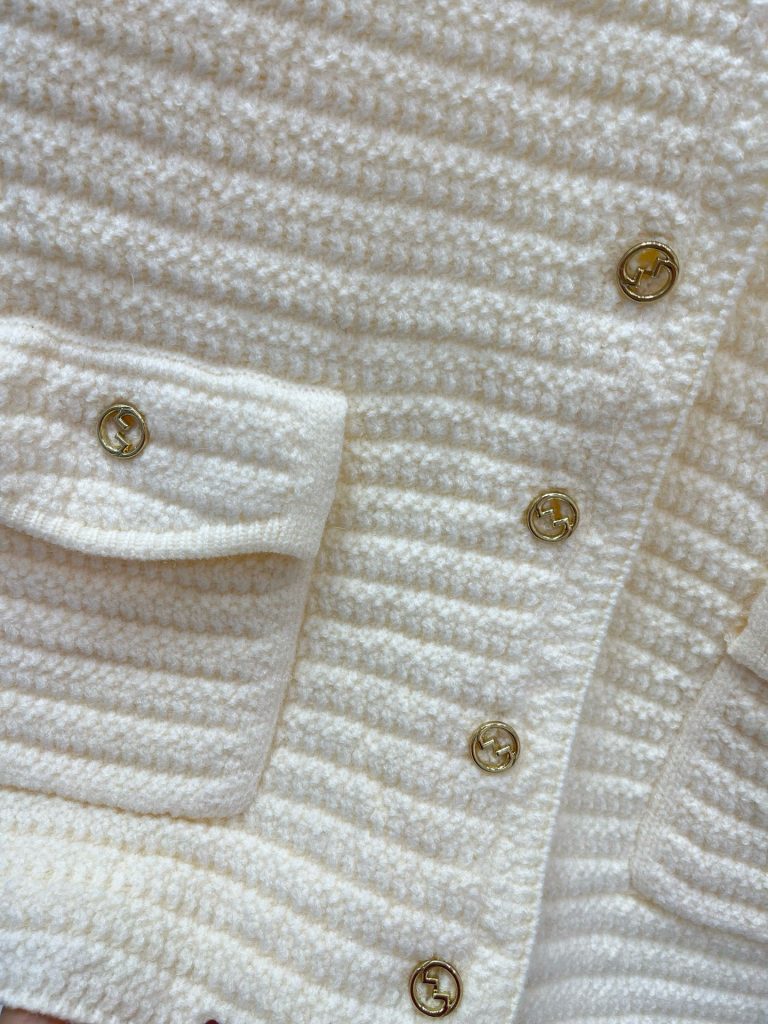 GUCCI ニットカーディガン レディース クルーネック 1色 - 画像 6