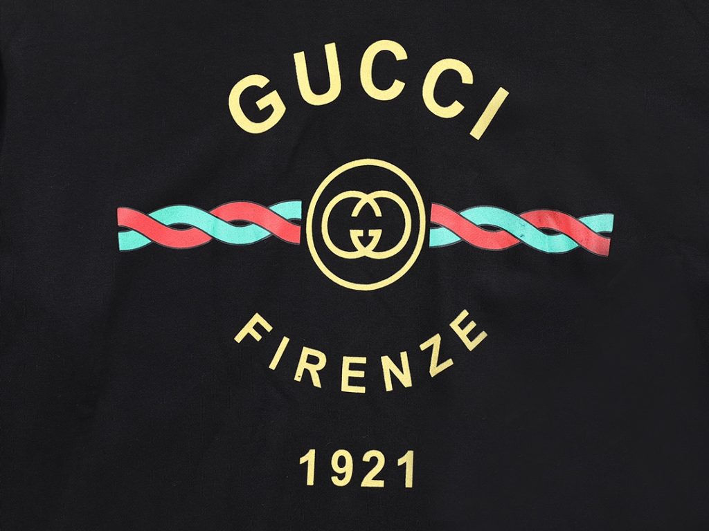 GUCCI ロゴプリント 半袖スウェット 黒 1色入 - 画像 6